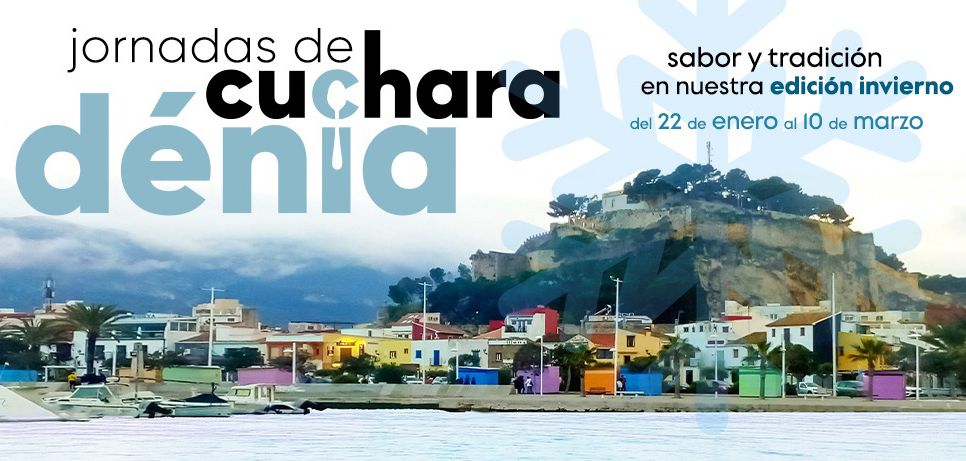 Imagen de un cartel de jornadas de cuchara en Denia.