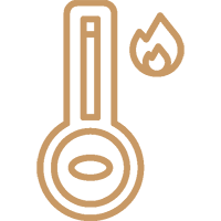 Icono de termómetro de calefacción.